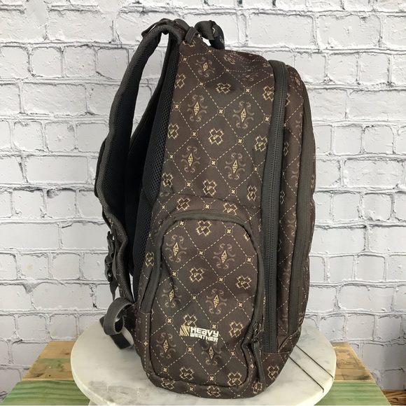 Quicksilver Adult Unisex Brown Medium Students School Bookbag Traveler Backpack - Picture 3 of 9